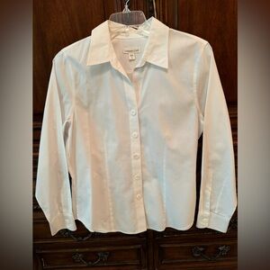 NWOT Coldwater Creek white button down shirt L 14-16